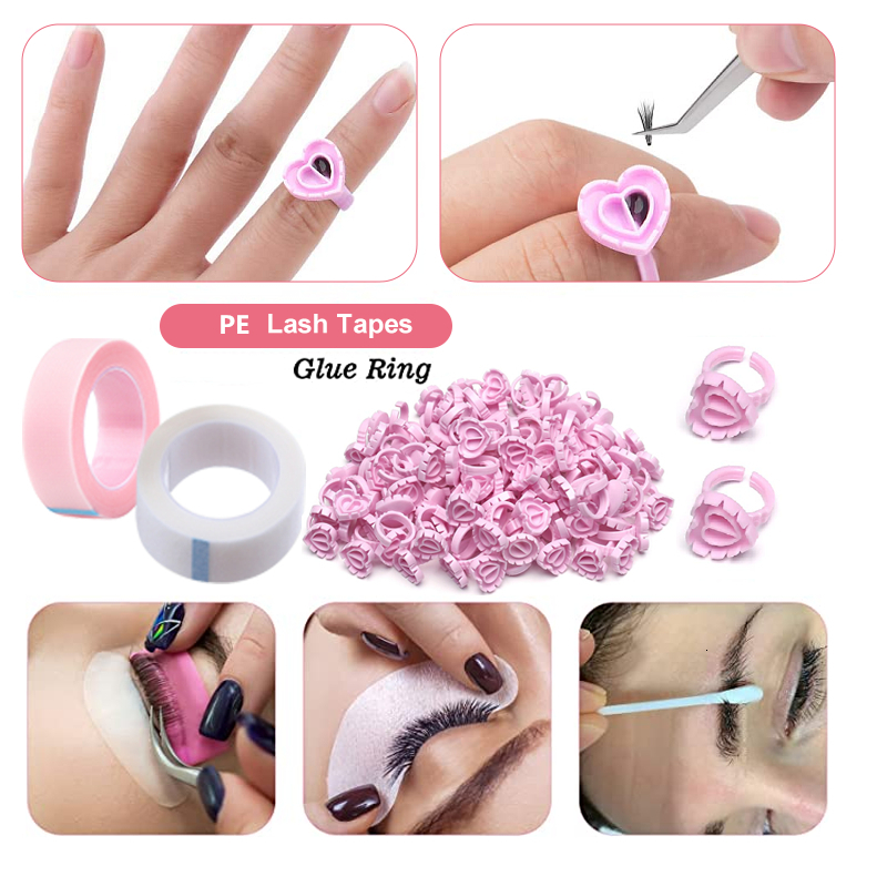 False Eyelashes False Eyelash Extension Kit Set Beginner Mannequin Head Lash Brush Tweezers Scissors Lashes Pad Storage Accessories Makeup Tool 230923