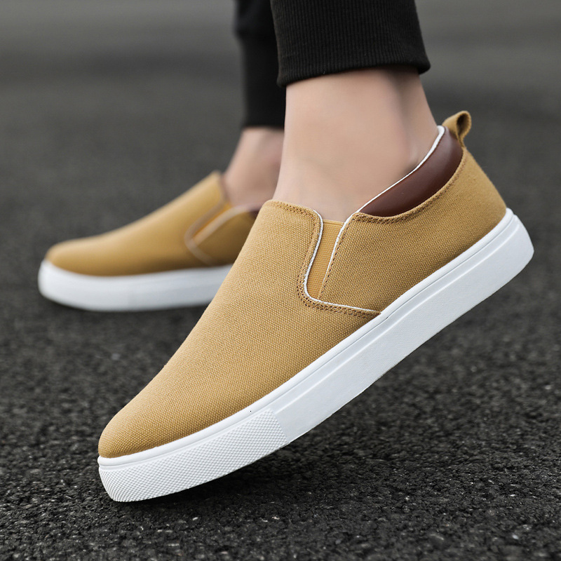 Dress Shoes Men Canvas Shoe Casual Sneaker for MenLight Slipon Vulcanized Comfortable Male Flats Loafers Black Trainers Zapatos Hombre 230923