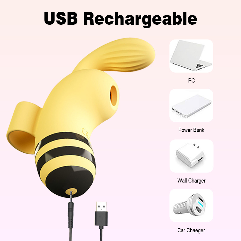 Vibrators 2in1 Clitoris Sucker Finger Vibrator Oral Nipple Stimulator Vibration Bee Sucking Blowjob Vibrat Clitoral Vibe Sex Toy for Women 230923