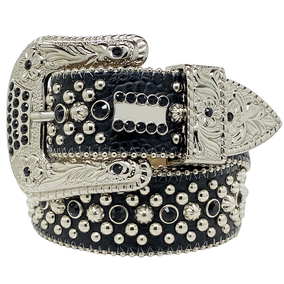 2023 Fashion Designer Bb Belt Simon Belts for Men Women Shiny Diamond Belt Black on Black Blue White Multicolour with Bling Rhinestones As Gif