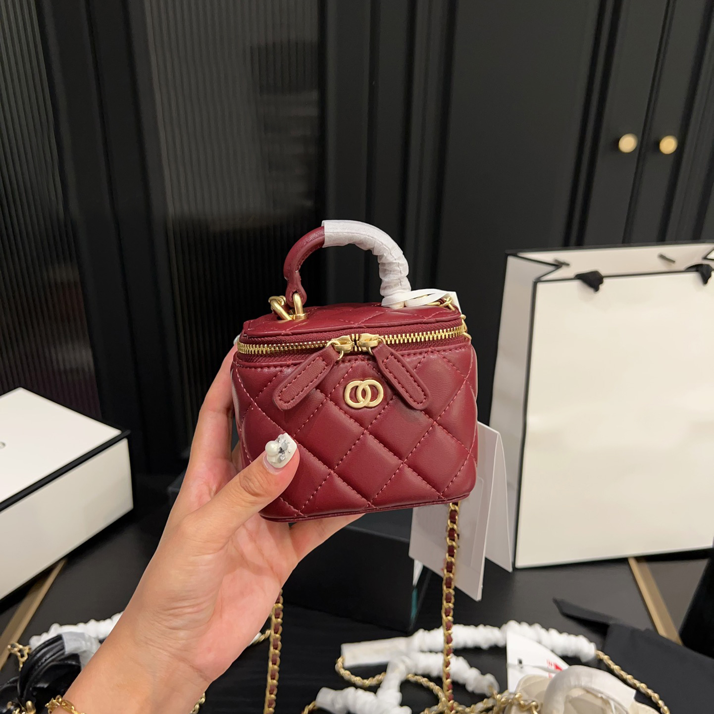 Evening Bags Luxurys handbag small crossbody bag designer bag makeup bag cc bag mini crossbody black and white bag womens luxury bag classic flip wallet crossbody bag