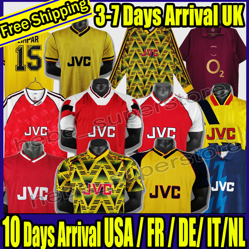S-XXL 1991 1993 Andy Cole Ian Wright Tony Adams retro soccer jersey 88 90 91 92 93 94 95 00 02 04 05 06 HENRY Lee Dixon Kevin Campbell Alan Smith classic vintage football