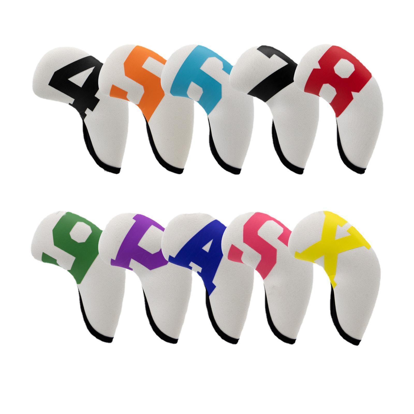 Other Golf Products 910Pcs Portable PU Golf Club Iron Head Covers Protector Golfs Head Cover Set Golf Accessories Golf Putter Cover Golf Headcover 230