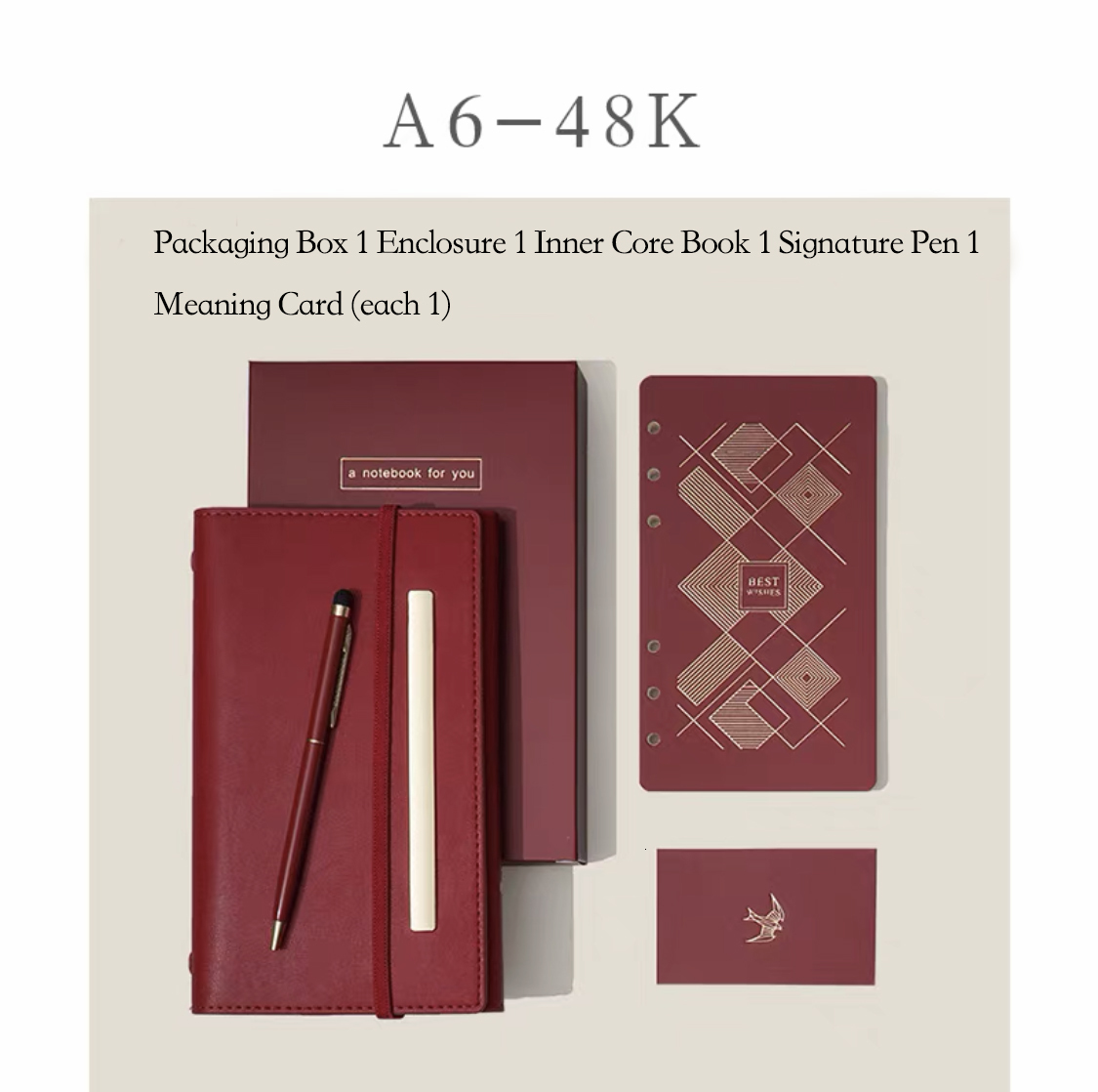 Notepads Hardcover Journal Loose-Leaf Notebook 6 Holes Diary Binder Spiral Notepad Planner Organizer Agenda Office School Supplies 230923