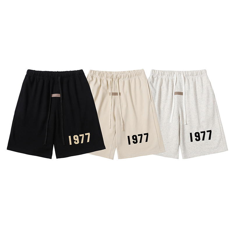 Shorts Mens Loose Ware Thick Short Womens Designer Active Shorts 1977 Print 100% Pure Cotton Top Quality