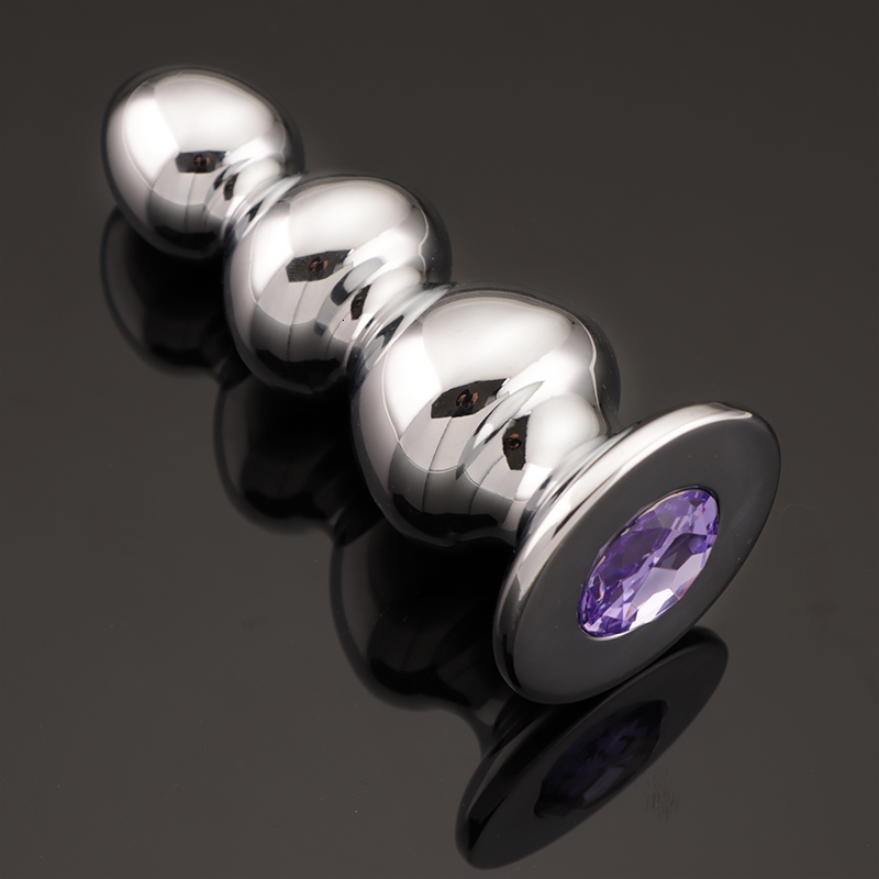 Anal Toys 3 Style Stainless Steel Huge Butt Plug Anus Stimulator Sex For Men Women Gay Metal Beads Big Erotic Adult Product 230923