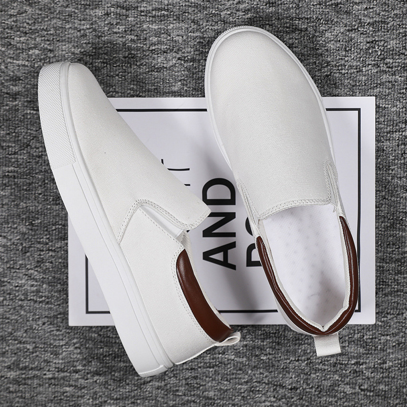 Dress Shoes Men Canvas Shoe Casual Sneaker for MenLight Slipon Vulcanized Comfortable Male Flats Loafers Black Trainers Zapatos Hombre 230923
