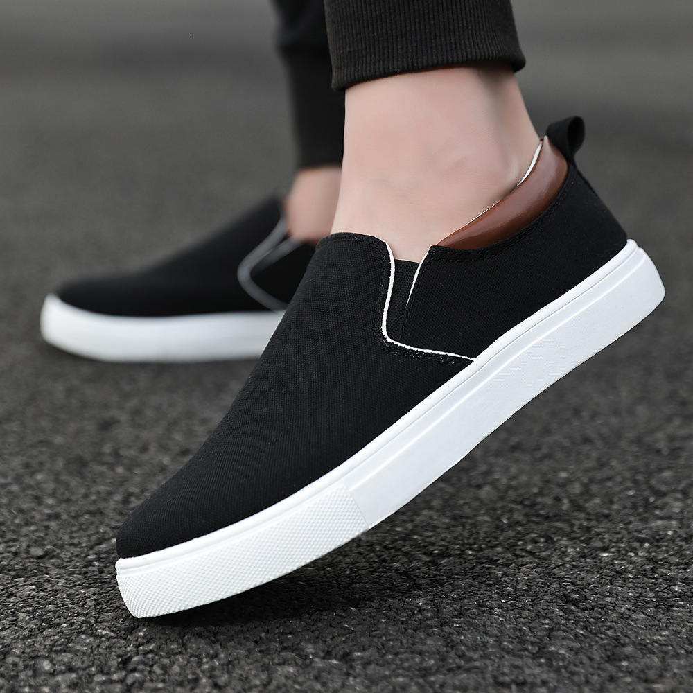 Dress Shoes Men Canvas Shoe Casual Sneaker for MenLight Slipon Vulcanized Comfortable Male Flats Loafers Black Trainers Zapatos Hombre 230923