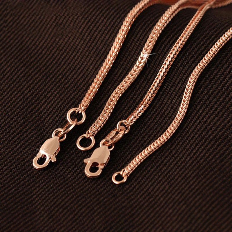 Pendant Necklaces MIQIAO 925 Sterling Silver Chopin Chain Platinum Rose Gold Color Long 40 45 50 55 60 65 70 80 CM Wide 1.6 MM Men Women Necklace 2309