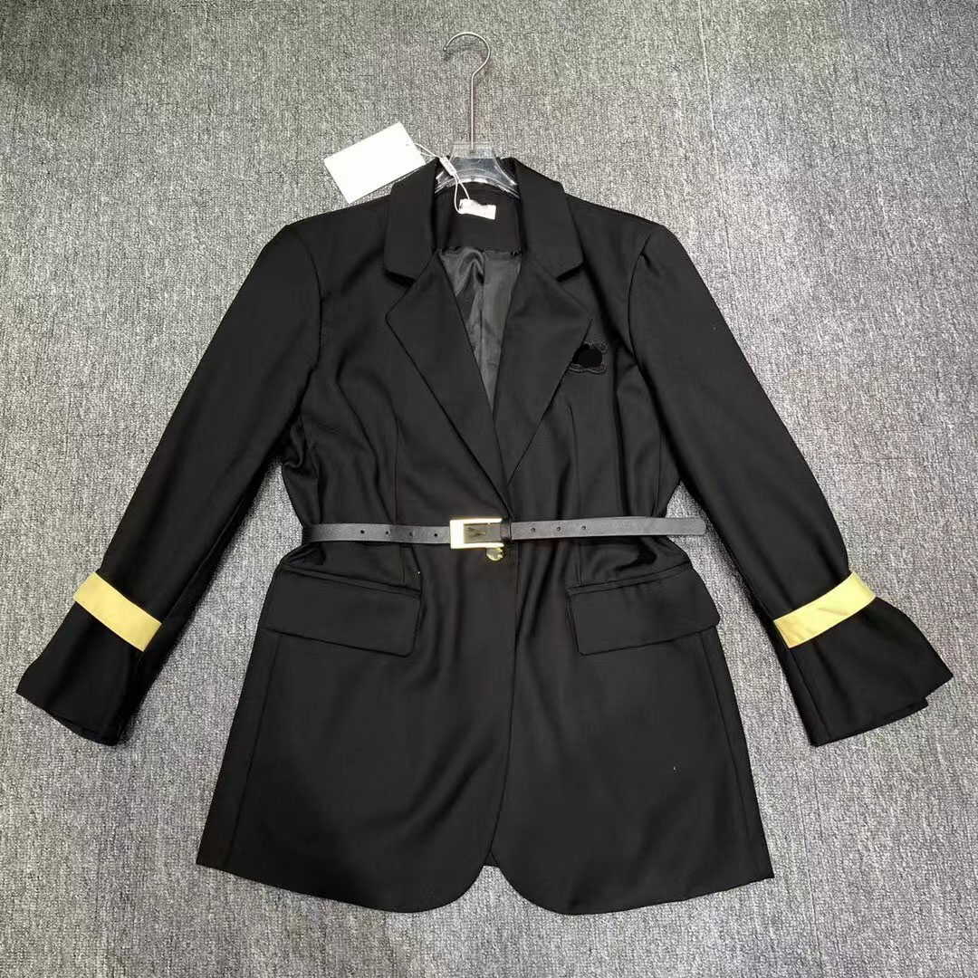top designer brand clothing dinner dress womens professional suit womens blazer fashion premium blazer plus size womens top coat jacket free belt