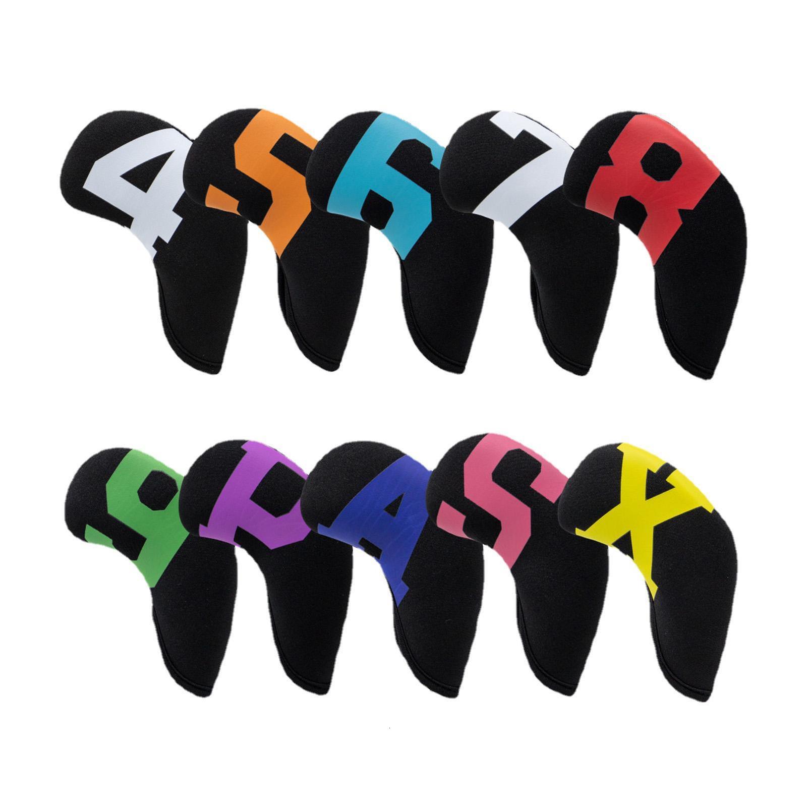 Other Golf Products 910Pcs Portable PU Golf Club Iron Head Covers Protector Golfs Head Cover Set Golf Accessories Golf Putter Cover Golf Headcover 230