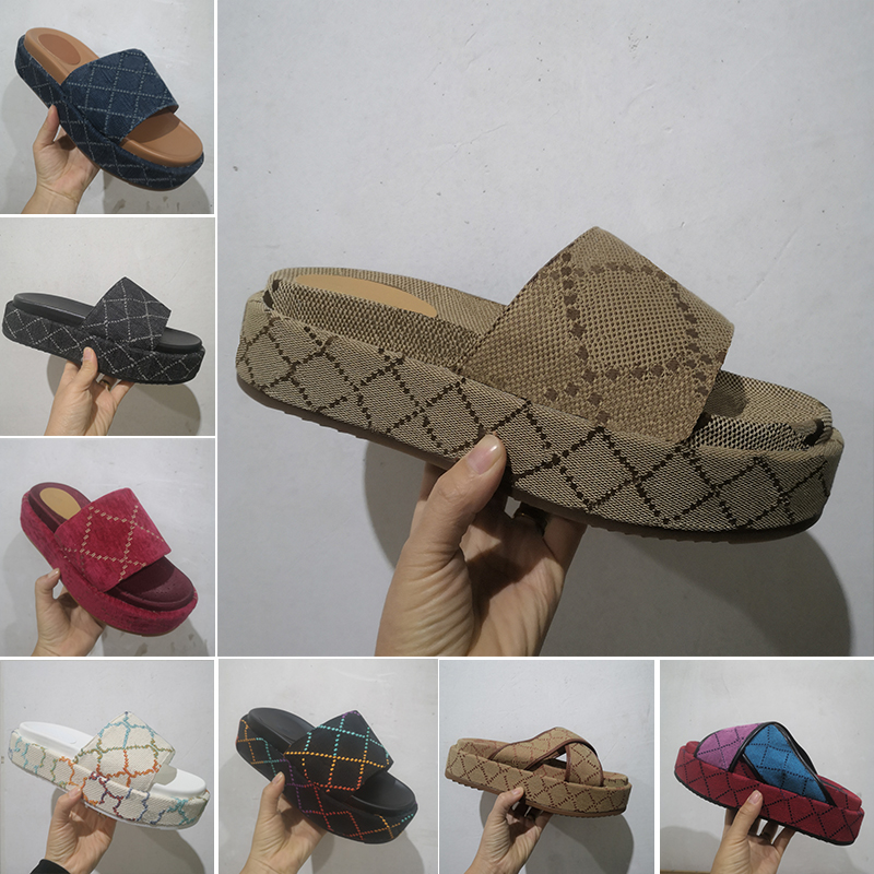 With Box slide Luxurys Designers Slippers For Men Women Slides Flats Leather Rubber Platform Flip Flops Gear Bottoms Beach Loafers Sandals Sliders Scuffs 35-45