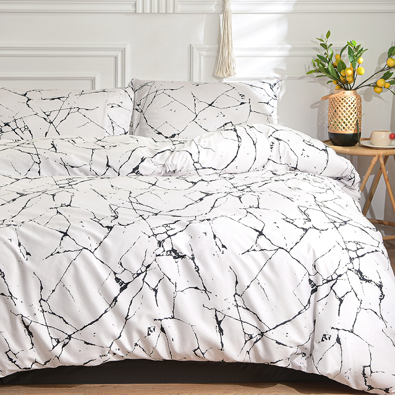 Bedding sets Black and White Bedding Set for Double Bed sabanas cama matrimonial Queen/King Comforter Sets Single Duvet Cover with Pillowcase 230923