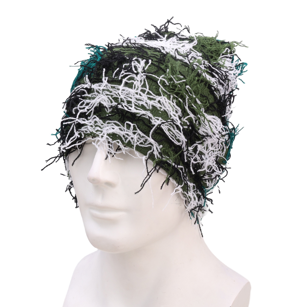Beanie/Skull Caps Y2k Balaclava Distressed Ski Mask Knitted Beanies Hats Skullies Elastic Cap Winter Warm Full Face Shiesty 230925