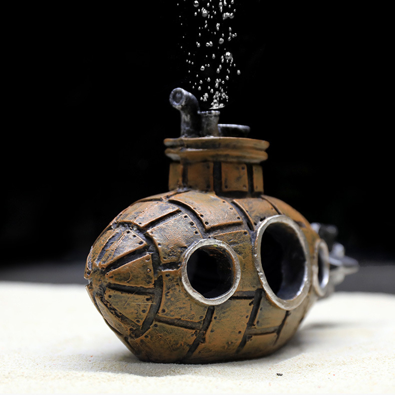 Aquariums 1 PC Random Color Fish Tank Aquarium Decorative Housing Ornaments Submarine Fish Tank Landscaping Breeding House Spawning D9176 230925