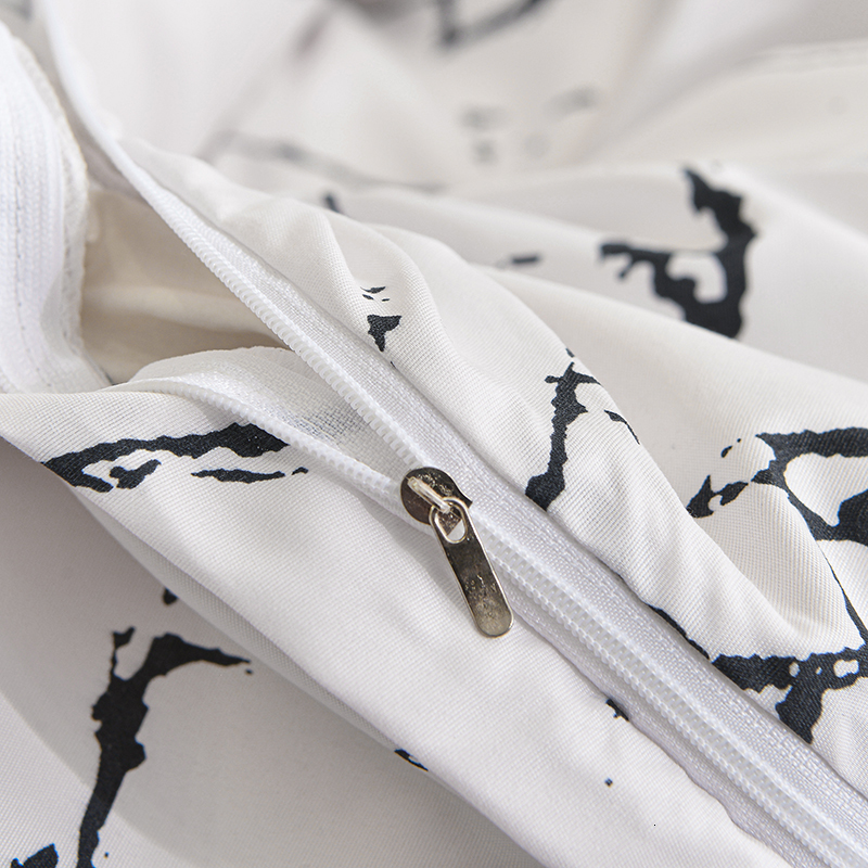 Bedding sets Black and White Bedding Set for Double Bed sabanas cama matrimonial Queen/King Comforter Sets Single Duvet Cover with Pillowcase 230923