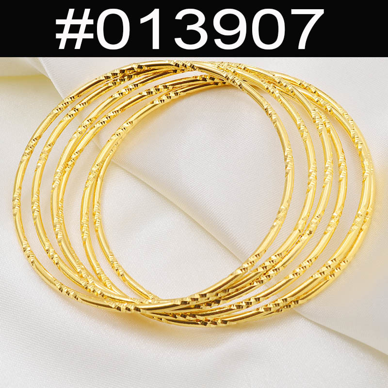 Bangle Anniyo 6pcslotAfrican Gold Color Shiny Bangles for Women Girls Dubai Circle Bracelet Jewelry Ethiopian Bride Wedding #013707 230925