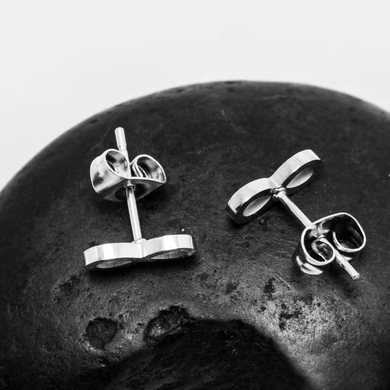 Stainless Steel Number 8 Stud Earrings Mens Womens Gold Silver Color Friendship Infinity Love Earrings Fashion Jewelry No Fade Color Wholesale Price
