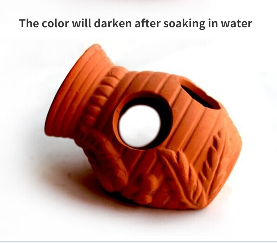 Aquariums Ceramics Aquarium Decoration Shrimp Fish Hatch Hiding Shelter Pineapple House Fish Spawn Clay Pots Aquarium Accessories 230925