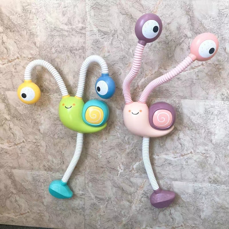Bath Toys Baby Bath Toys Snail Electric Spray Water Shower Toy Kids Bathroom Bathtubs Bathing Water Toys Toddler Shower Interactive Gifts 230923