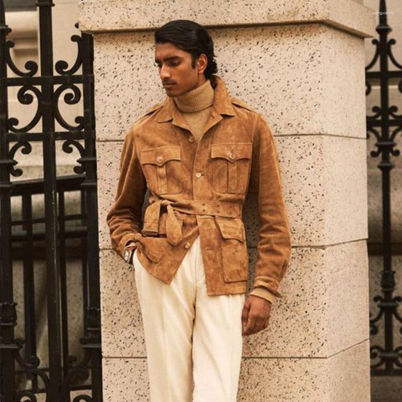 Men's Jackets Coat Blazer Suede Fabric Comfortable Commuting Casual Fashion Suit Winter Coats Selg Product B5