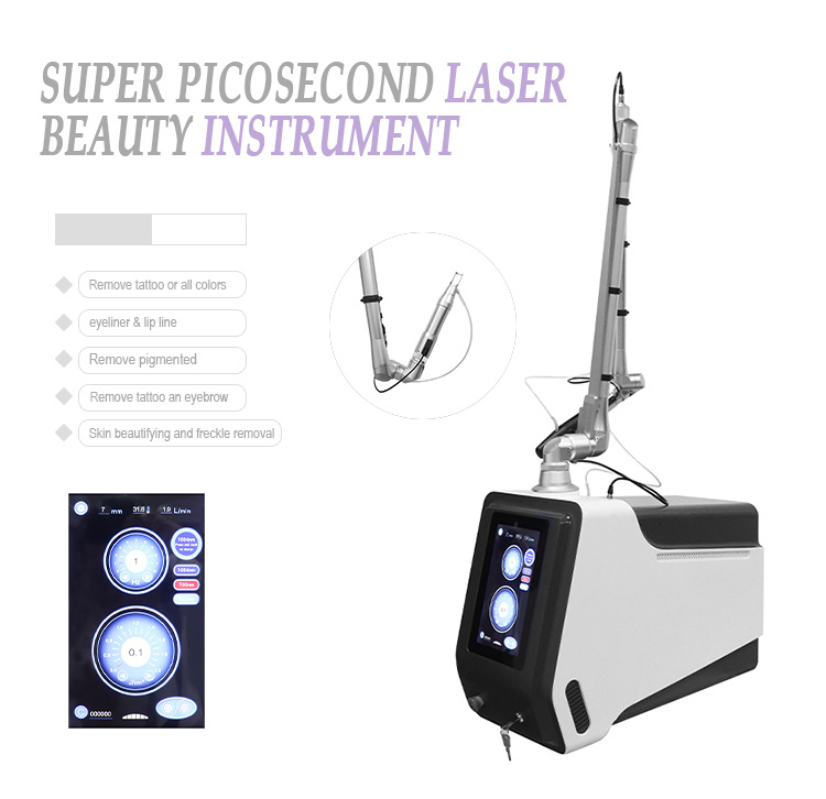Non-Invasive Picosecond Laser Eyebrow Washing Tattoo Machine Picosecond Laser Freckle Removal Carbon Peel Machin