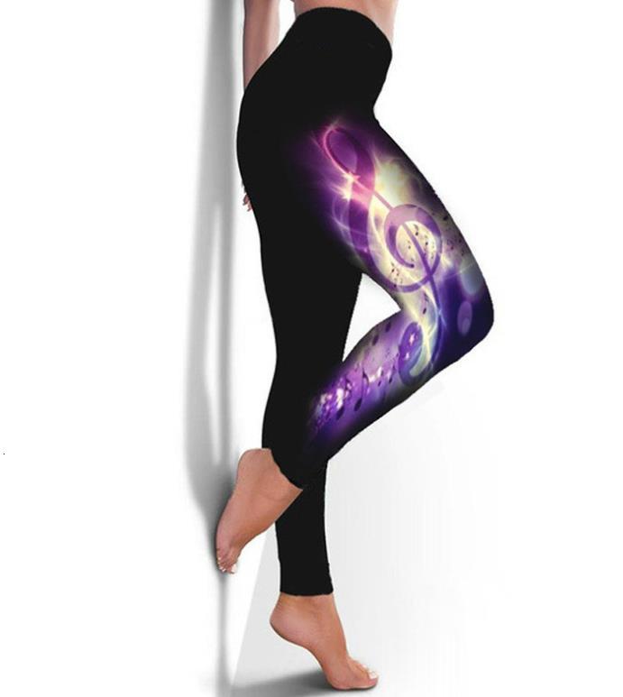 Fashion Colored Stars Pattern Digital Printed Skinny Breathable Leggings Gifts For Ladies 211014