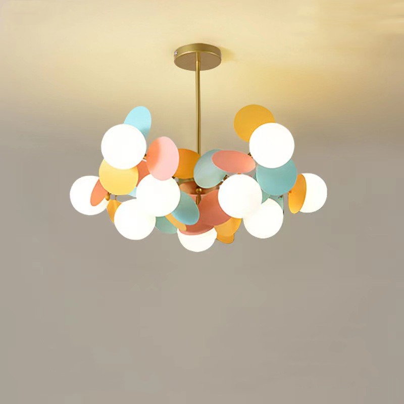 Modern Glass Hanging Lamp for Ceiling Kids Room Pendant Lights Living Room Bedroom Chandelier Loft Home Decorations Lustre