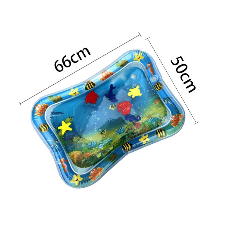 Bath Toys Sea Animal Print Baby Inflatable Play Mat Infant Toy for born Boy Girl Water Entertainment Playing Swimming Games Toys 230923