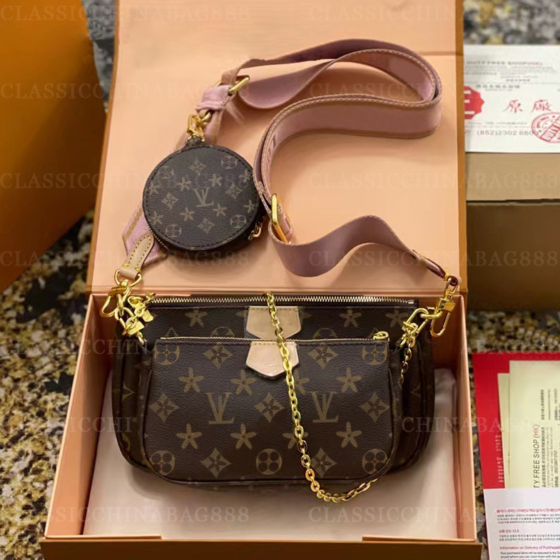 8A women louisvuitton bag multi pochette accessories designer bags handbags favorite crossbody bag lady Brand chain evening shoulder bag Wallet M44840 M44823