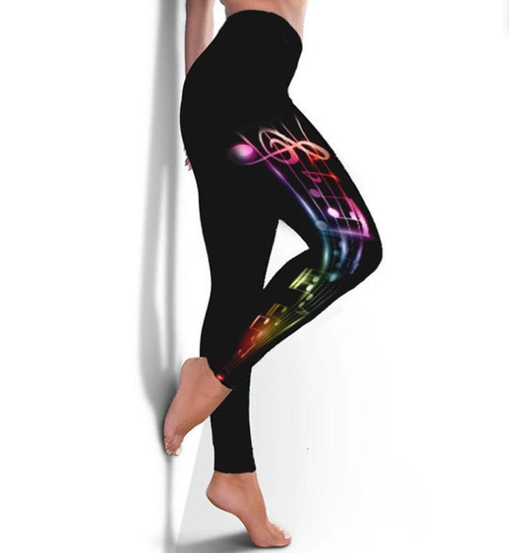 Fashion Colored Stars Pattern Digital Printed Skinny Breathable Leggings Gifts For Ladies 211014