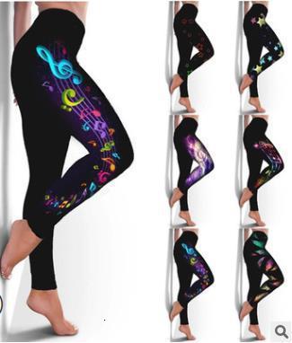Fashion Colored Stars Pattern Digital Printed Skinny Breathable Leggings Gifts For Ladies 211014