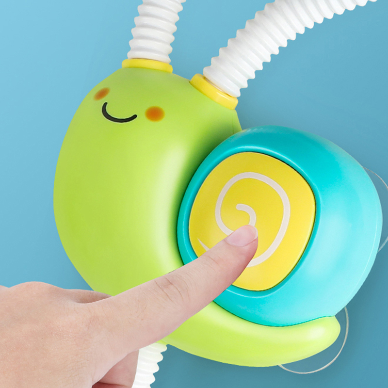 Bath Toys Baby Bath Toys Snail Electric Spray Water Shower Toy Kids Bathroom Bathtubs Bathing Water Toys Toddler Shower Interactive Gifts 230923