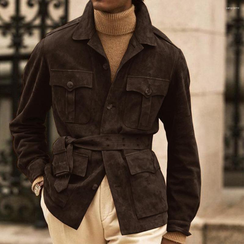 Men's Jackets Coat Blazer Suede Fabric Comfortable Commuting Casual Fashion Suit Winter Coats Selg Product B5