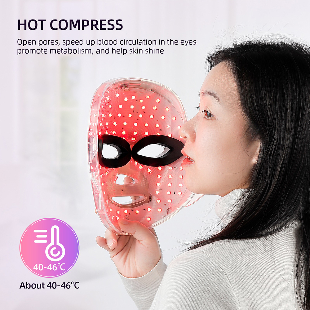 Face Care Devices EMS Heating Therapy 7 Colors LED Pon Face Mask Microcurrent Skn Tighten EMS Mask Wireless Use Anti-Wrinkle Firming Skin 230923