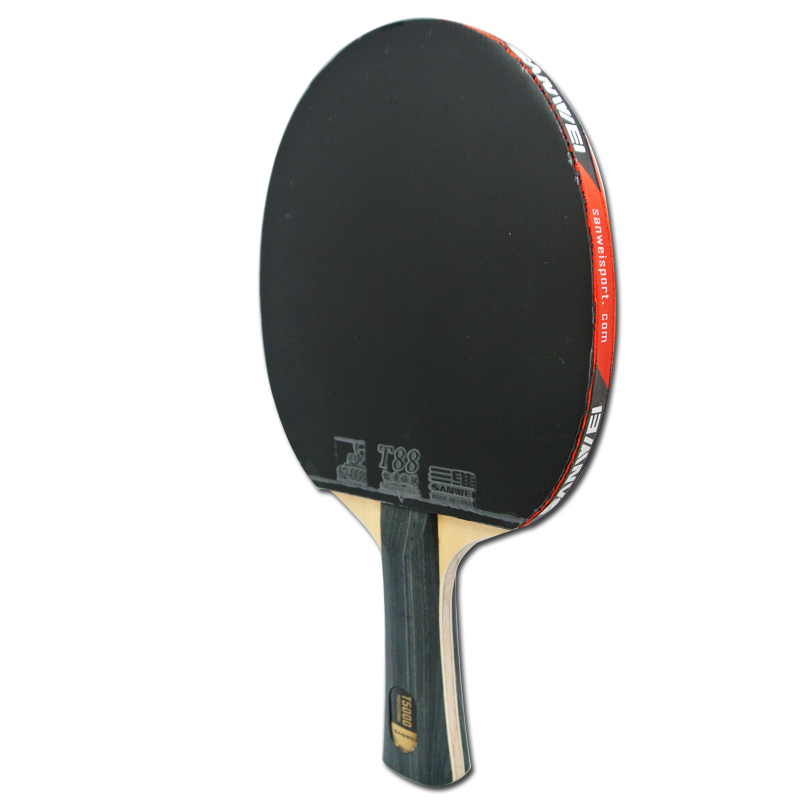 Table Tennis Raquets SANWEI 8 star T5000 Carbon Fiber Professional Racket ping pong Racket send cover case 230925