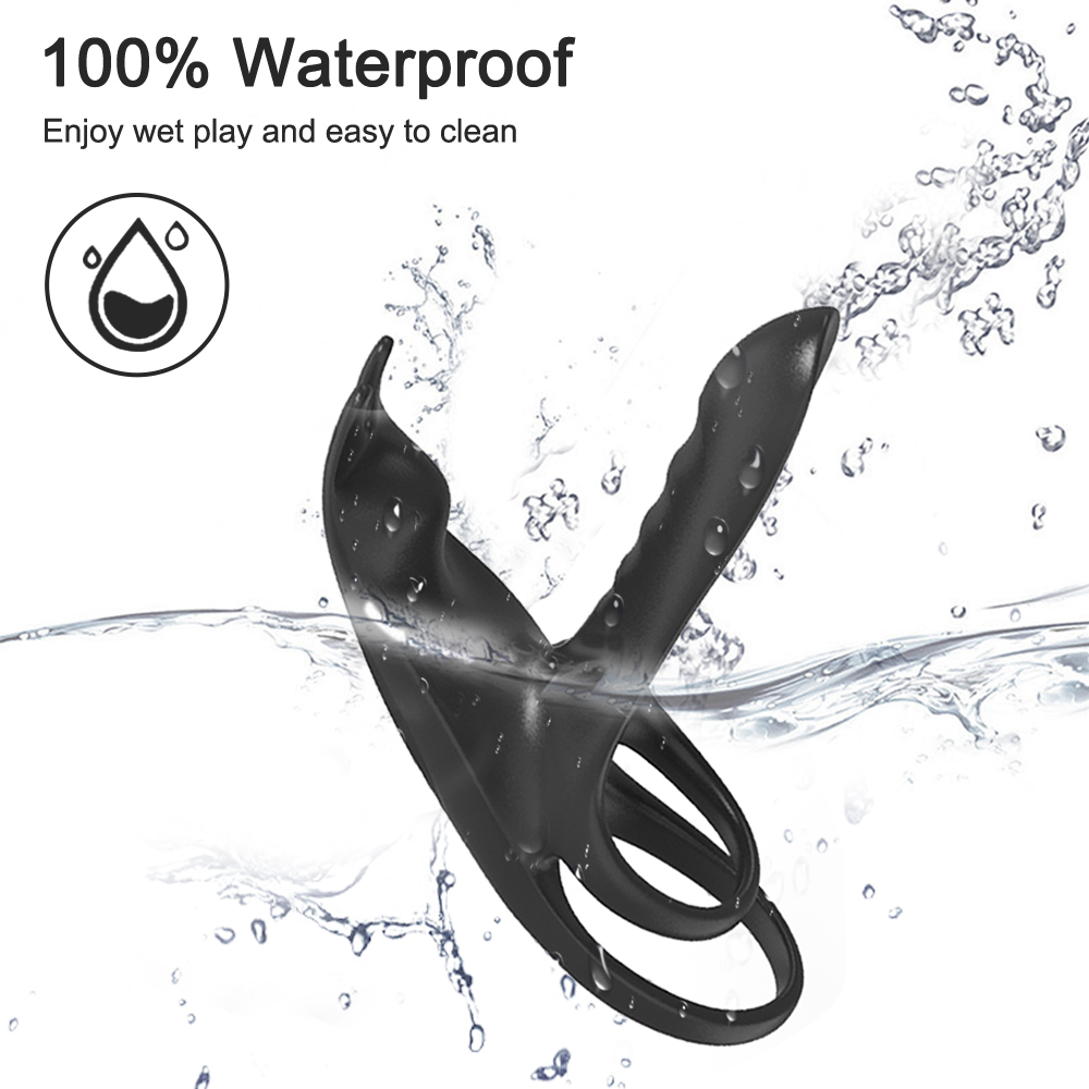 Cockrings Vibrating Cockring Couple Vibrator with Dual Motor Wireless Cock Penis Ring Adult Sexy Toys For Men Delay Ejaculation Penisring 230925