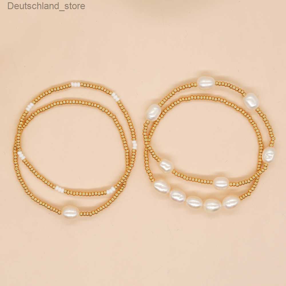 Charm Bracelets Go2boho Exquisite Stretch Miyuki Golden Bead Bracelets Charm Summer Fashion Jewelry for Women and Teen Girls Radiating Elegance Q23092
