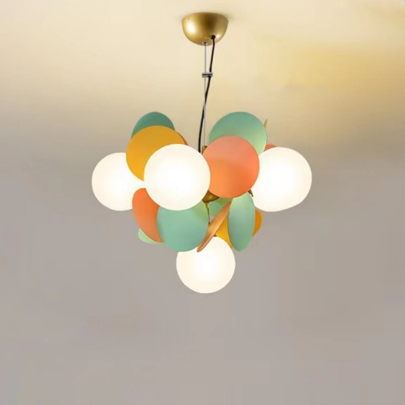 Modern Glass Hanging Lamp for Ceiling Kids Room Pendant Lights Living Room Bedroom Chandelier Loft Home Decorations Lustre