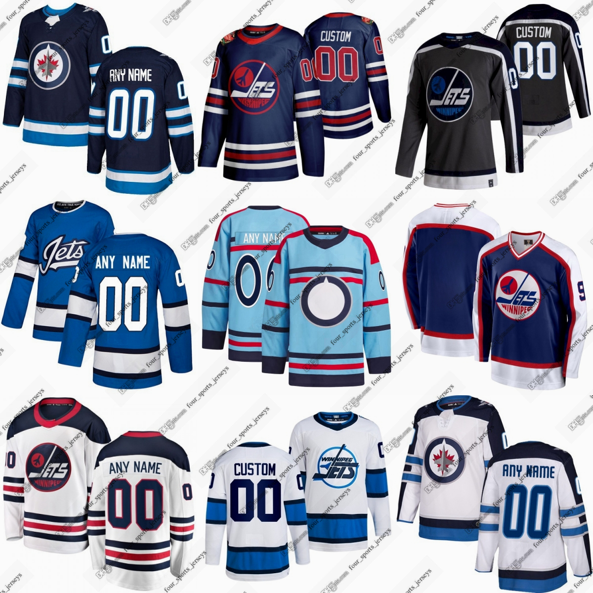 81 Kyle Connor Hockey Jerseys Mark Scheifele Connor Hellebuyck Josh Morrissey Mason Appleton Morgan Barron Sam Gagner David Gustafsson four sports jerseys