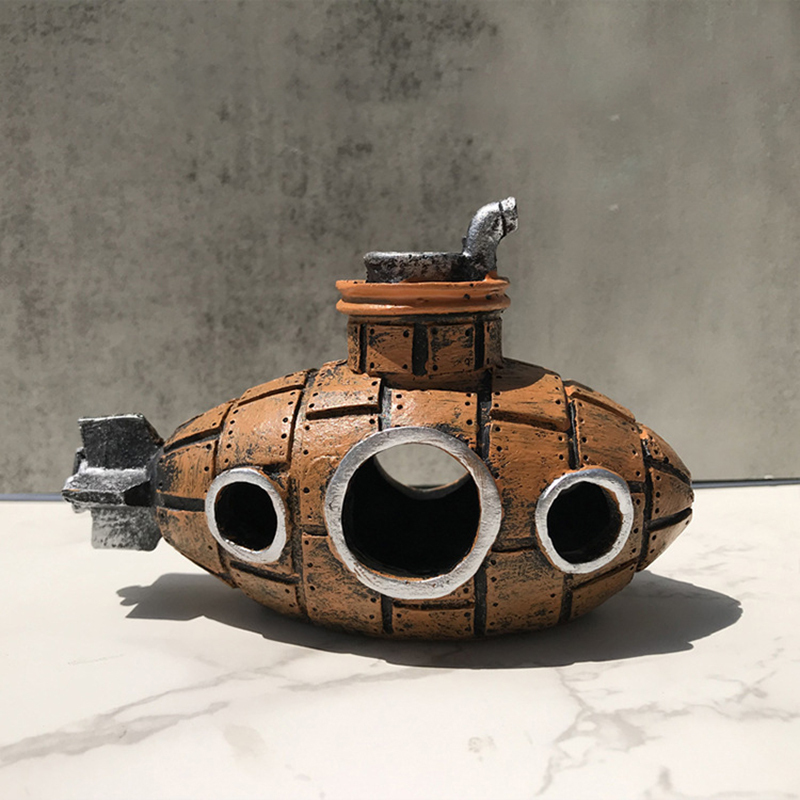 Aquariums 1 PC Random Color Fish Tank Aquarium Decorative Housing Ornaments Submarine Fish Tank Landscaping Breeding House Spawning D9176 230925