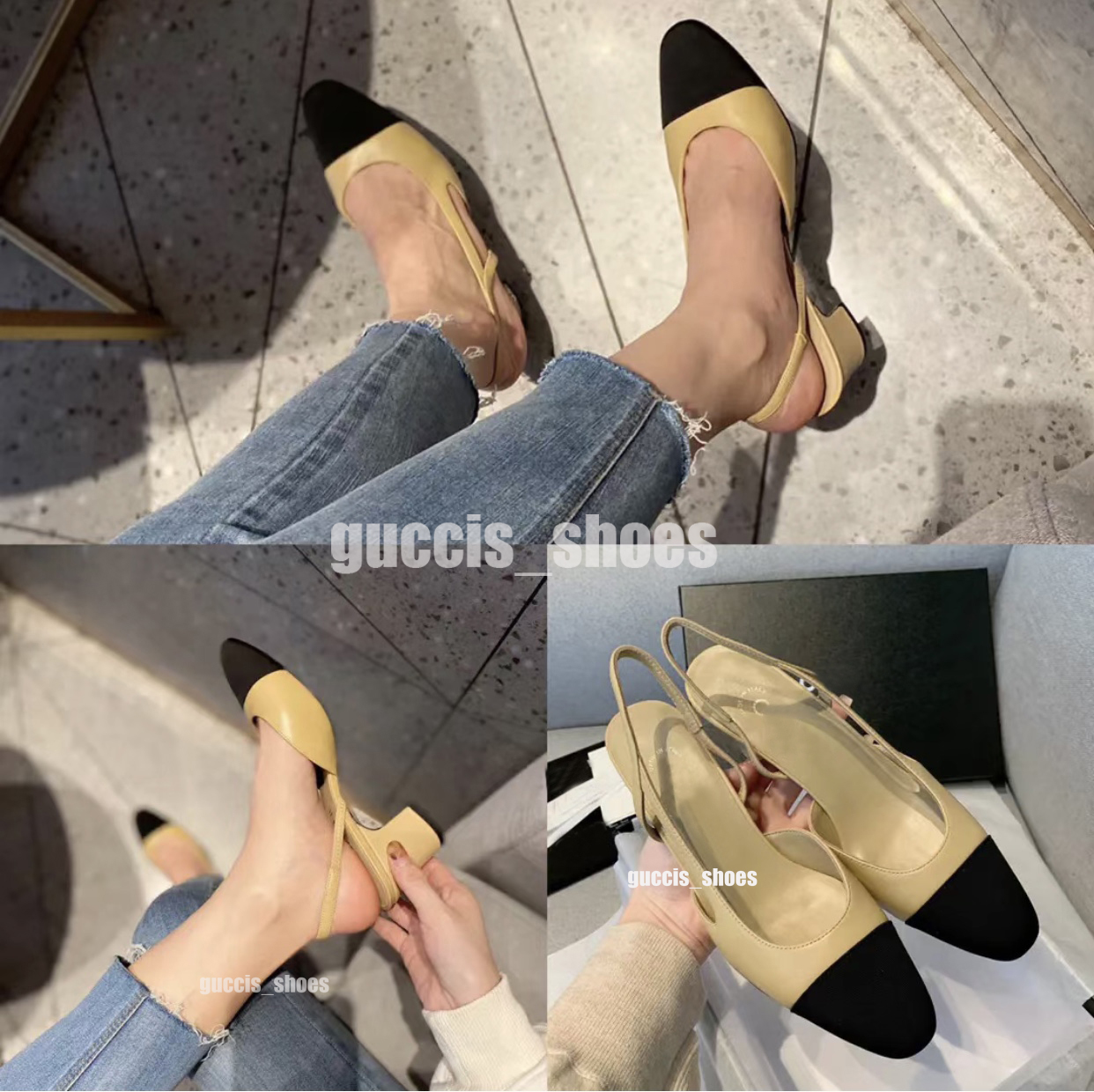 High Heels Fashion Shoes Genuine Leather Open on Formal Chunky Heel Slingbacks Sandals ballet flat designer shoe loafer designer woman pumps sheepskin single shoe
