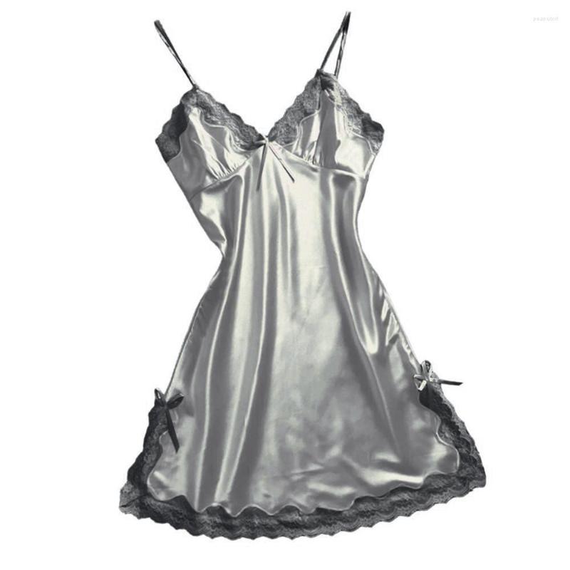 Women's Sleepwear Lace Patchwork Camisola Lingerie Nighty Wedding Silk Dress 2023 Sleep Wear Nightdress Clothes Women Nightgowns Sexy