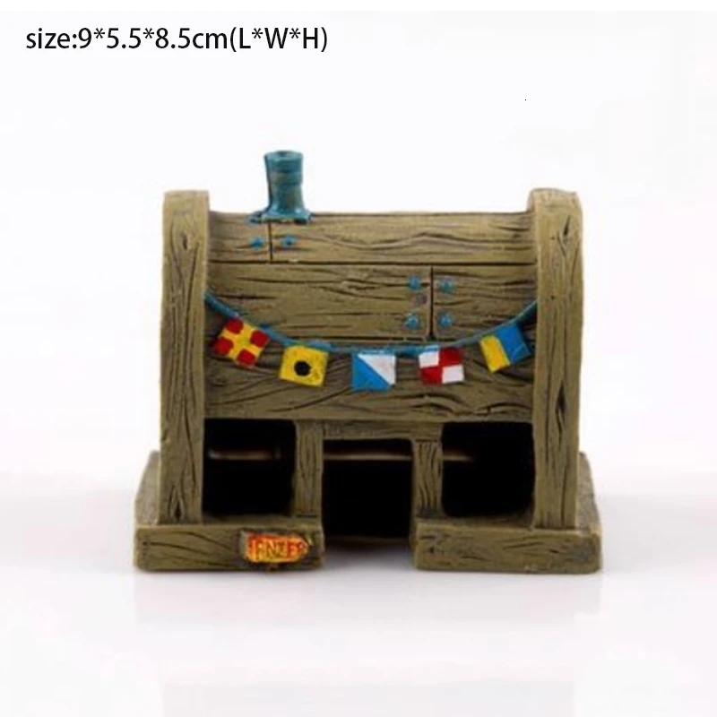 Aquariums Cartoon Fish Tank Decor Figures Ornaments Simulation Resin Pineapple House Fish Tank Decoration Landscaping Aquarium Accessories 230925