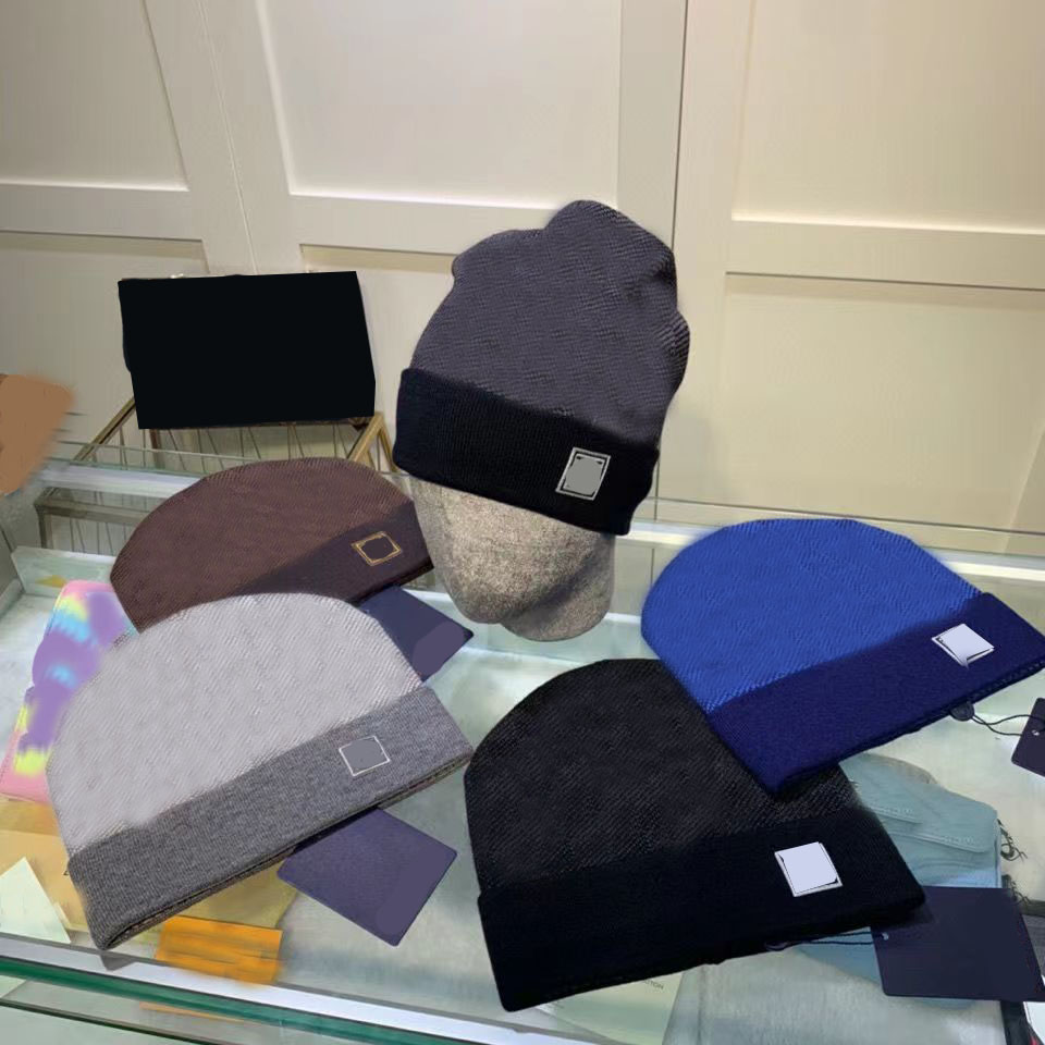 Fashin casquette designer beanie luxury men baseball hat sport cotton knitted hats skull caps fitted classic triangle letter printed wool beanies casual outdoor