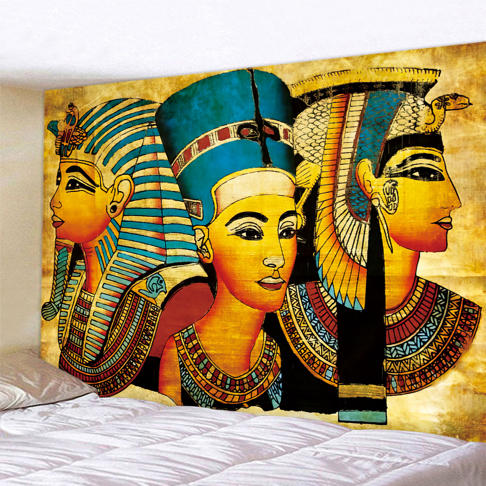 Tapestries Ancient Egyptian pyramid mural home decoration tapestry psychedelic scene Bohemian decorative tapestry bed sheet wall hanging 230923