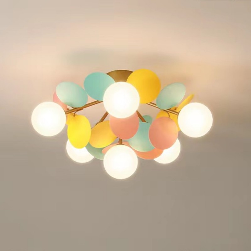 Modern Glass Hanging Lamp for Ceiling Kids Room Pendant Lights Living Room Bedroom Chandelier Loft Home Decorations Lustre