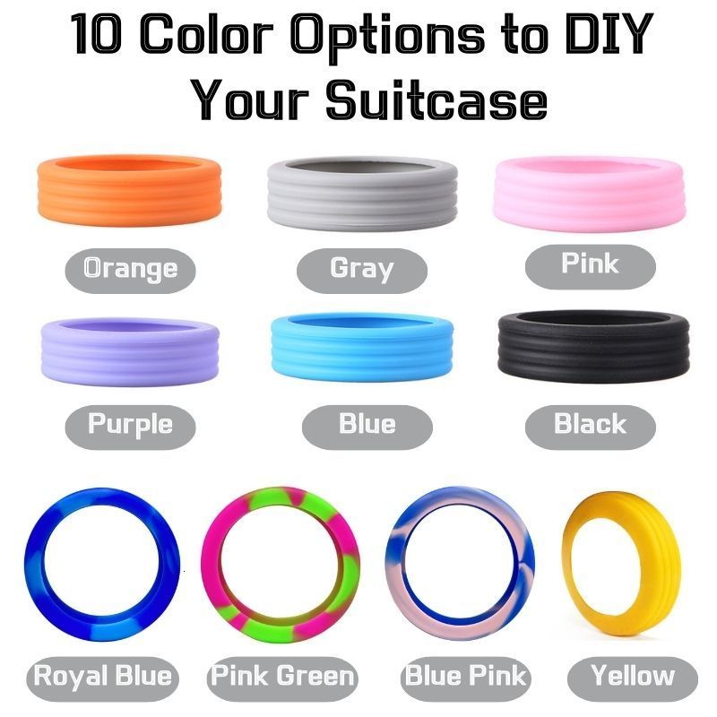 Bag Parts Accessories 8PCS Luggage Wheels Protector Silicone Caster Shoes Travel Suitcase Reduce Noise Guard Cover 230925