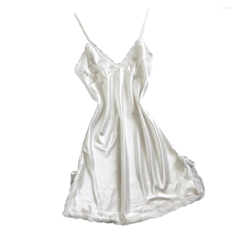 Women's Sleepwear Lace Patchwork Camisola Lingerie Nighty Wedding Silk Dress 2023 Sleep Wear Nightdress Clothes Women Nightgowns Sexy