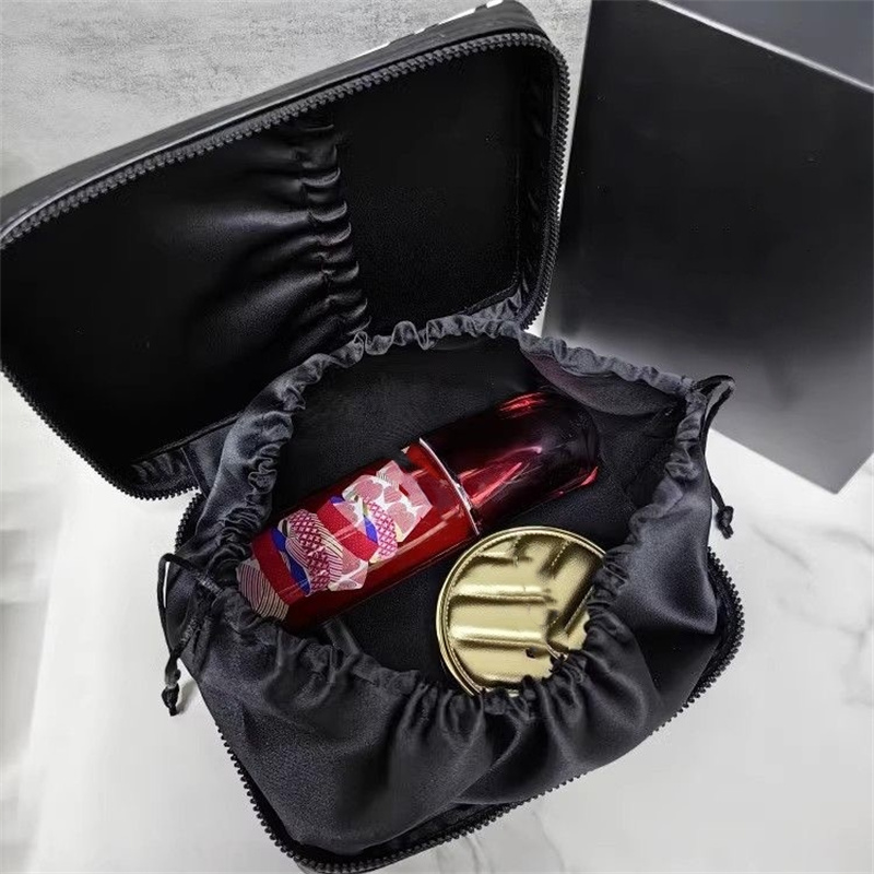 Beauty Cosmetic For Girl Zebra Print Storage Makeup Tools With Box String Big Capacity Zipper Blush Brush Eyeshadow Lipstick Bags Purse Wallet